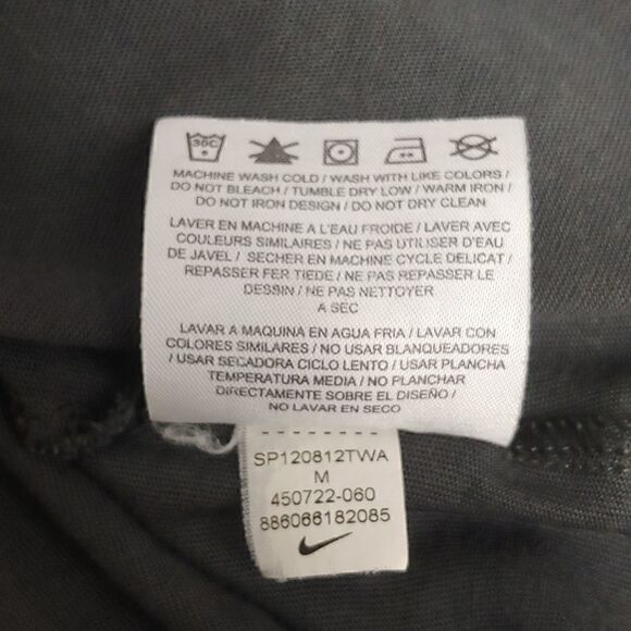 Nike Dri-Fit Women's Short Sleeve Tee Size M Grey Pink - Picture 7 of 7